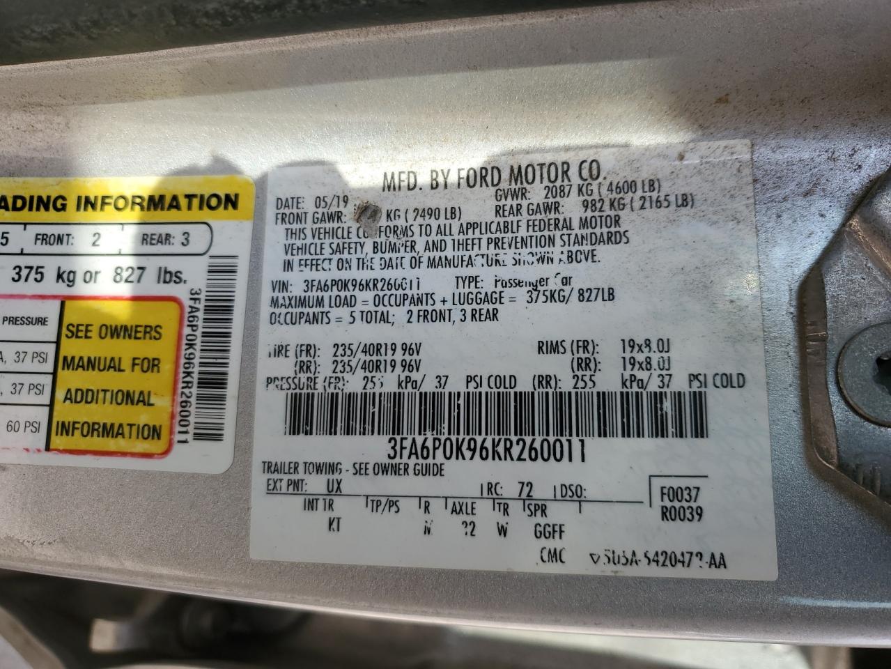 2019 Ford Fusion - Image 12
