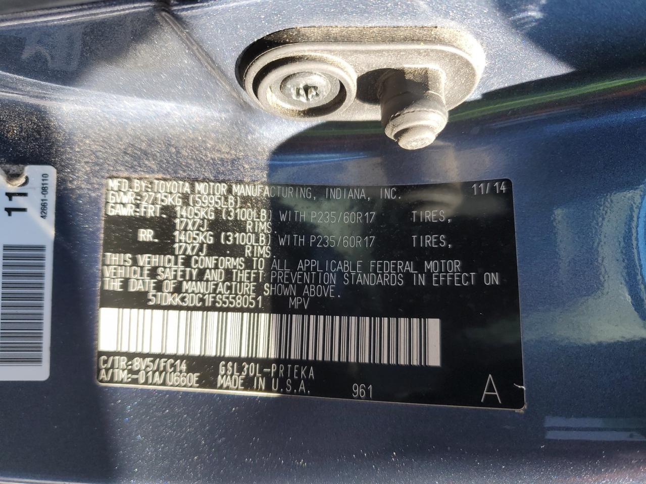 2015 Toyota Sienna - Image 14