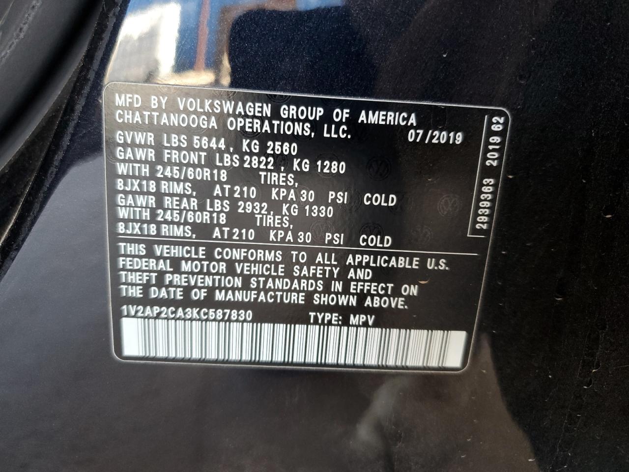 2019 Volkswagen Atlas - Image 13