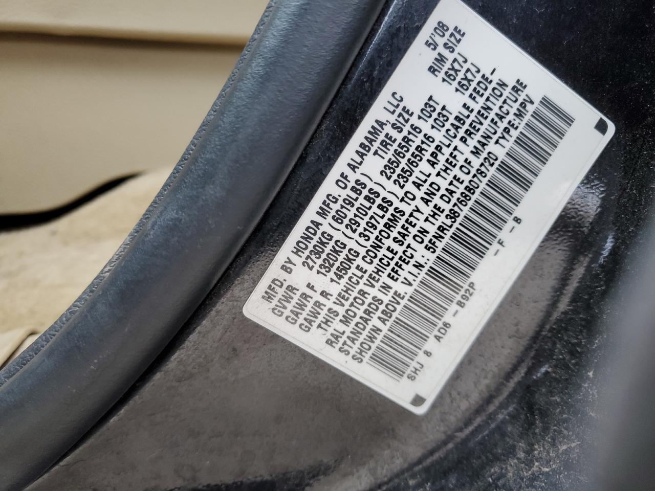 2008 Honda Odyssey - Image 15