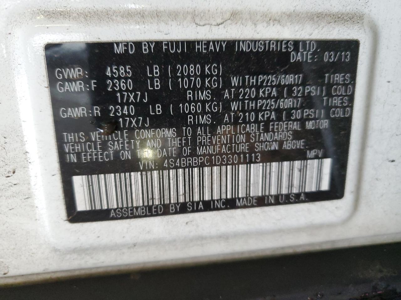 2013 Subaru Outback - Image 13