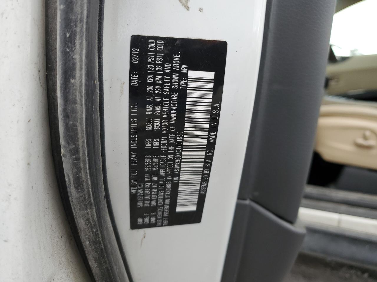 2012 Subaru Tribeca - Image 13