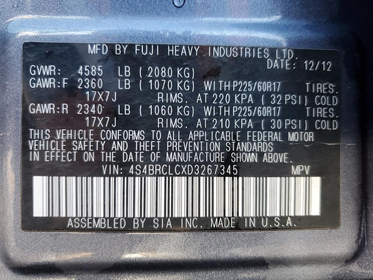 2013 Subaru Outback - Image 13