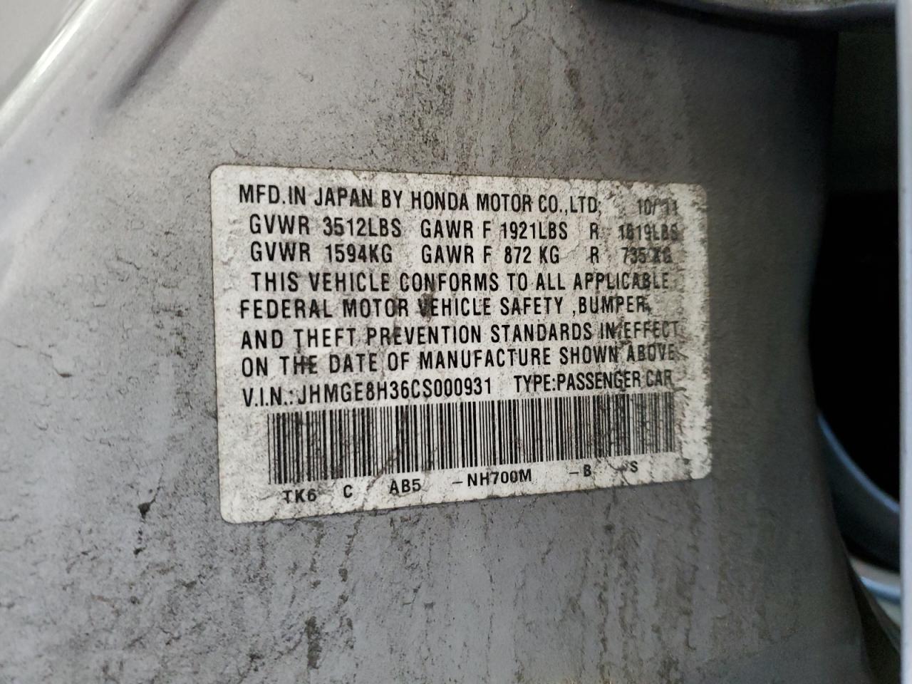 2012 Honda Fit - Image 14