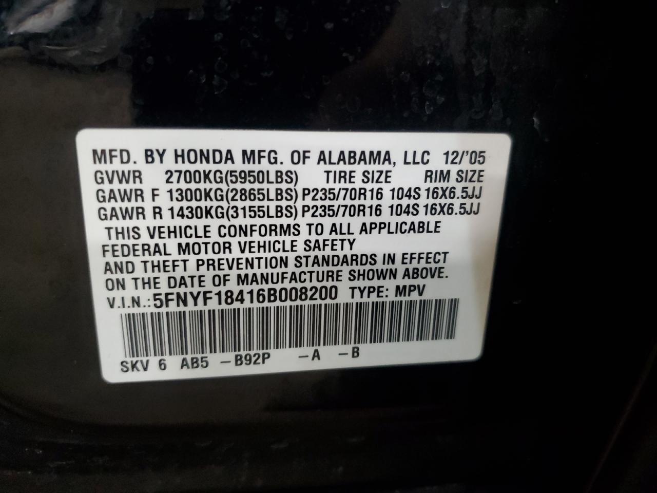 2006 Honda Pilot - Image 13