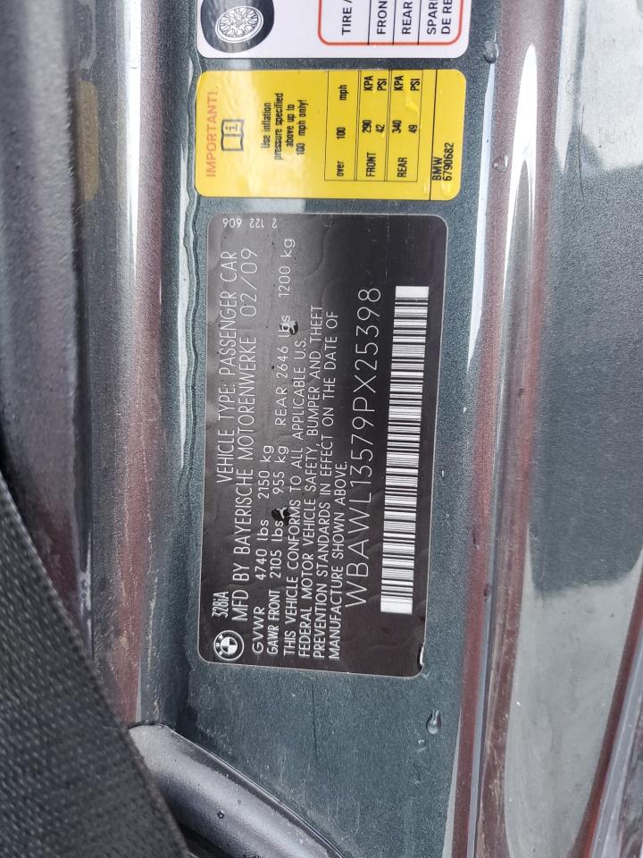 2009 BMW 328 I VIN: WBAWL13579PX25398 Lot: 45052625