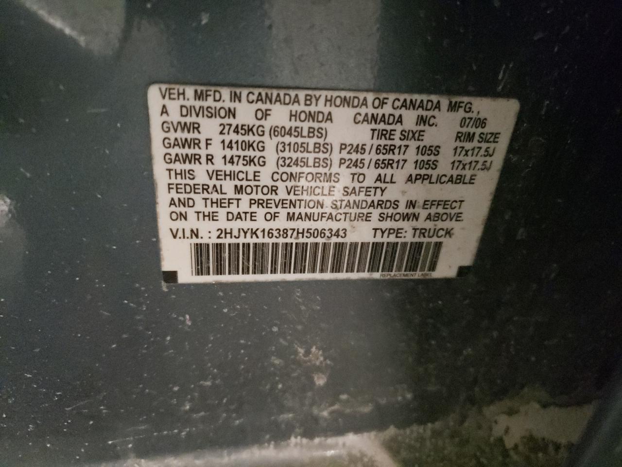 2007 Honda Ridgeline - Image 14