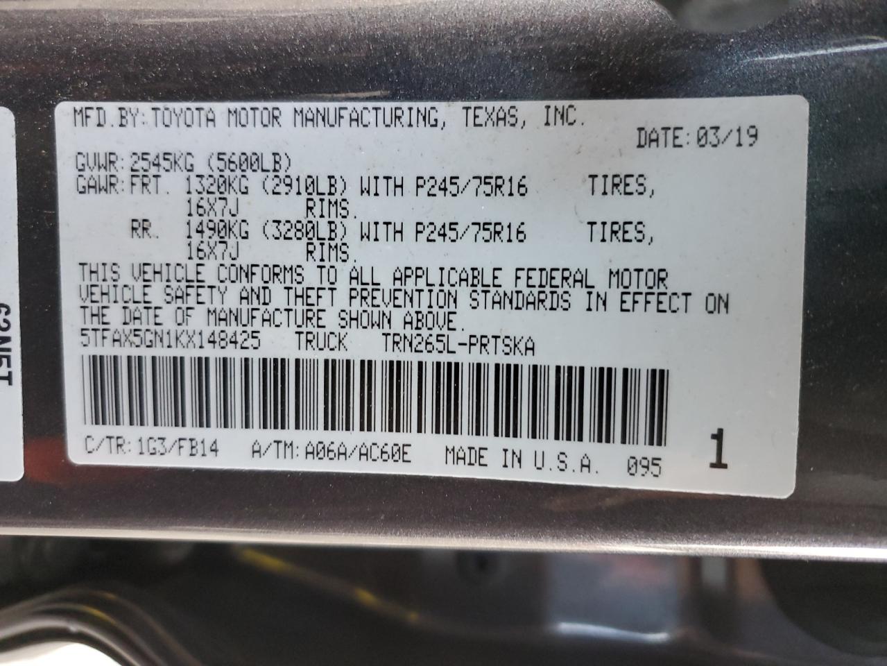 2019 Toyota Tacoma - Image 12