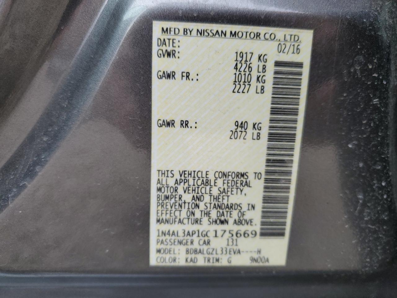 2016 Nissan Altima - Image 13