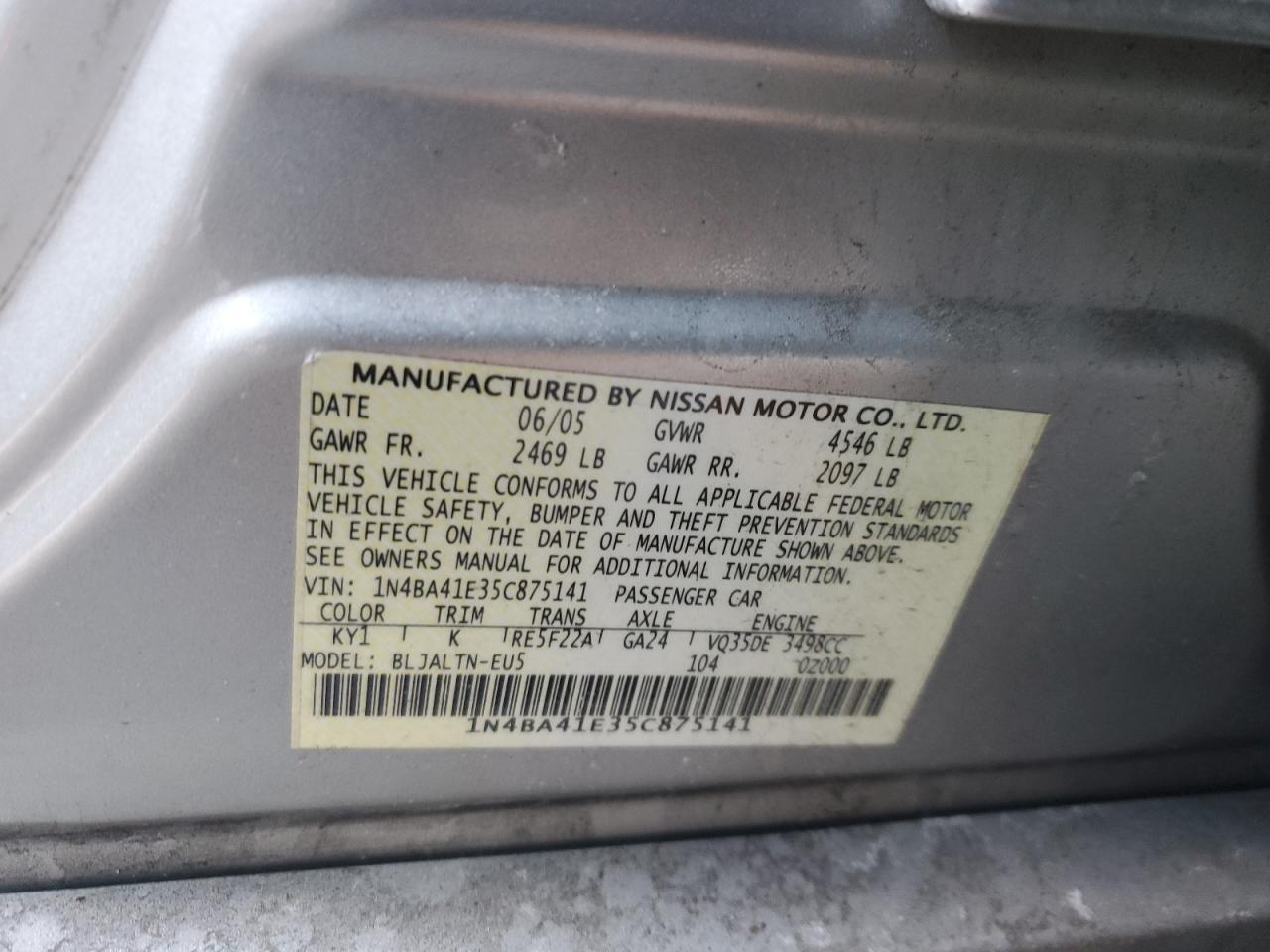 2005 Nissan Maxima - Image 12