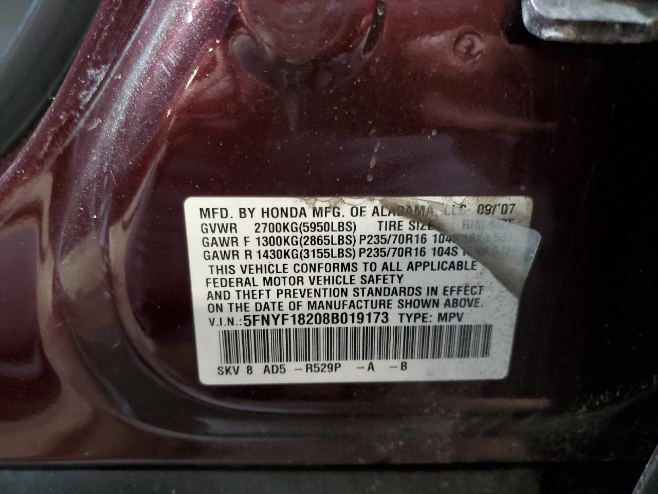2008 Honda Pilot - Image 13