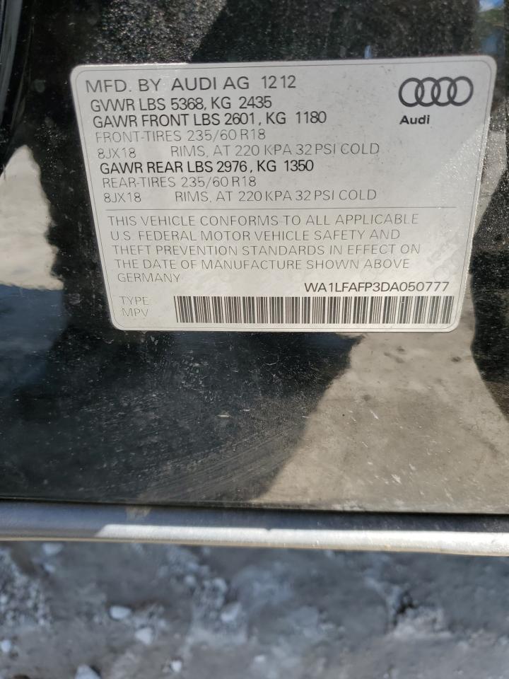 2013 Audi Q5 Premium Plus VIN: WA1LFAFP3DA050777 Lot: 52591405