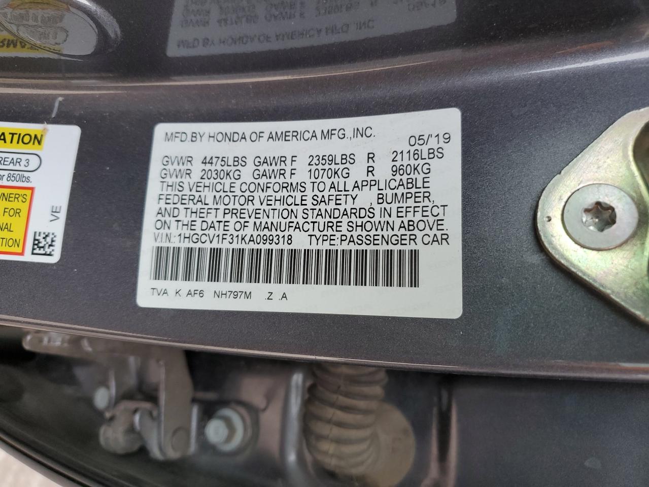 2019 Honda Accord - Image 12
