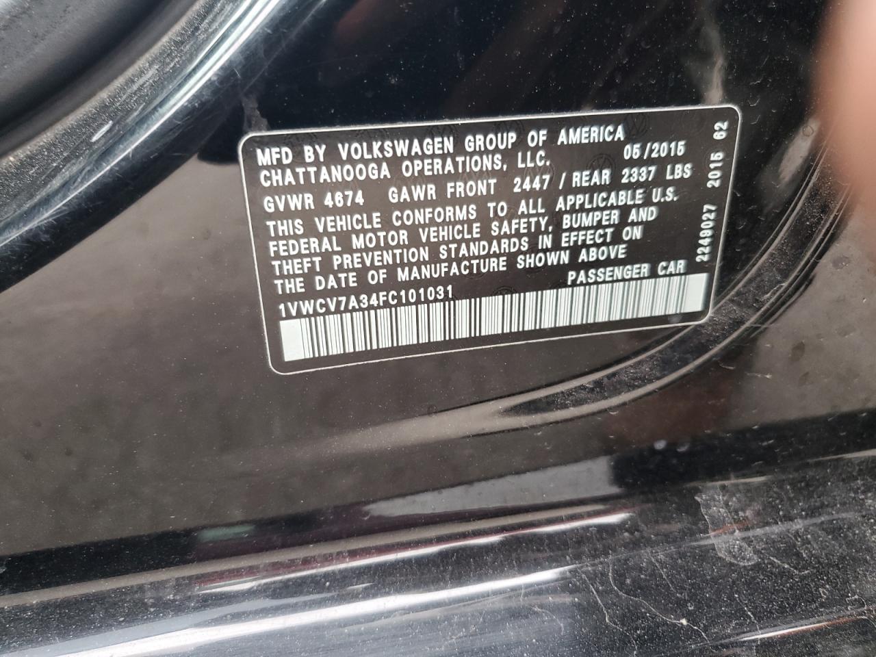 2015 Volkswagen Passat - Image 12