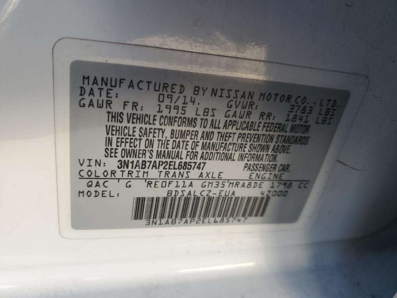 2014 Nissan Sentra - Image 13