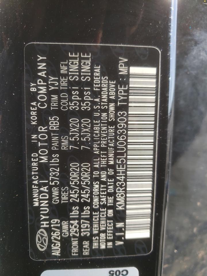 2020 Hyundai Palisade Sel VIN: KM8R34HE5LU063903 Lot: 46297965