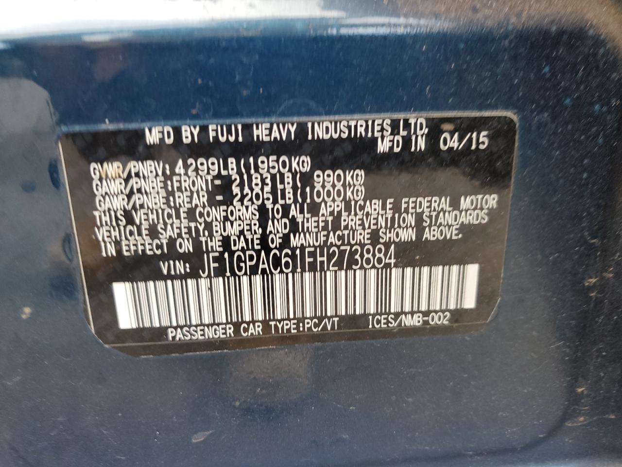 2015 Subaru Impreza - Image 13
