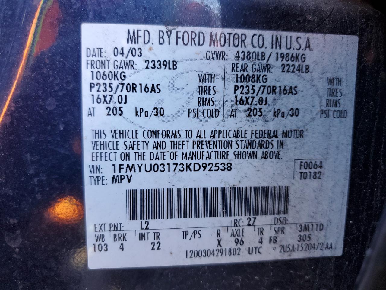 2003 Ford Escape - Image 13
