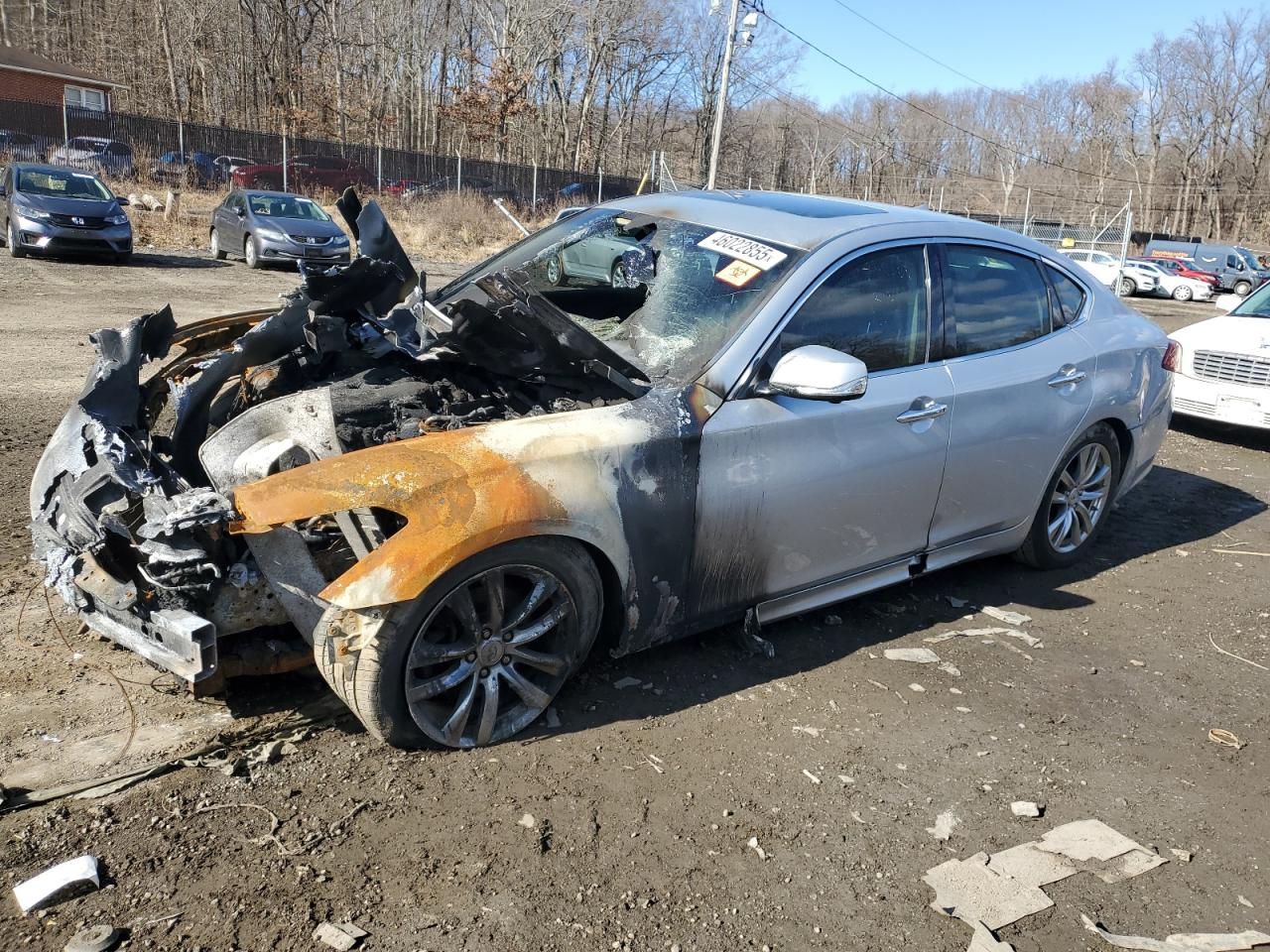2015 Infiniti Q70 3.7 იყიდება Baltimore-ში, MD - Burn - Engine