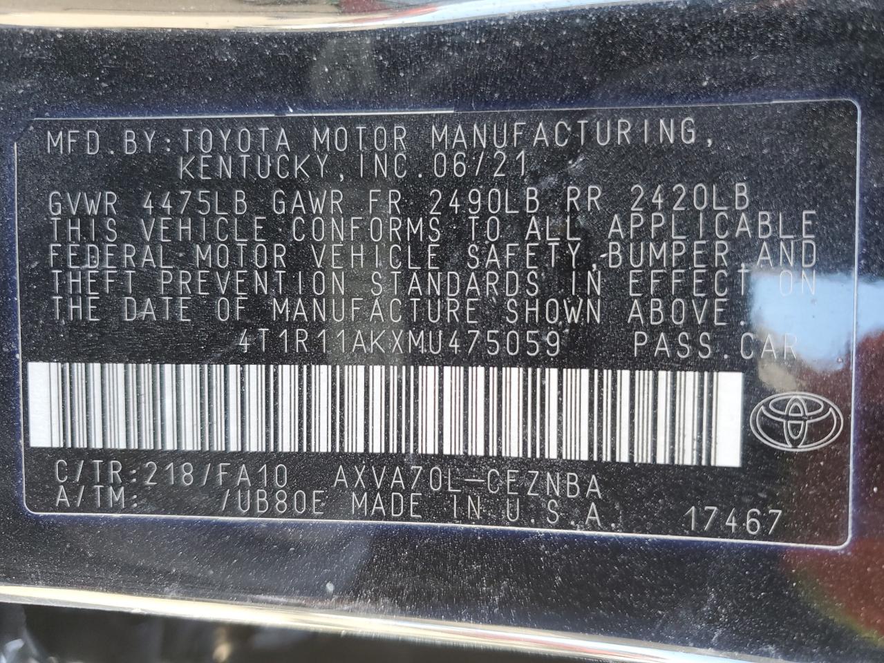 2021 Toyota Camry - Image 14