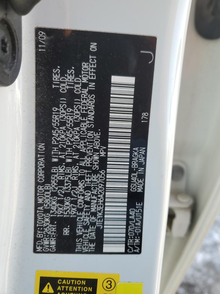 2010 Toyota Highlander Limited VIN: JTEYK3EH6A2097056 Lot: 87365744