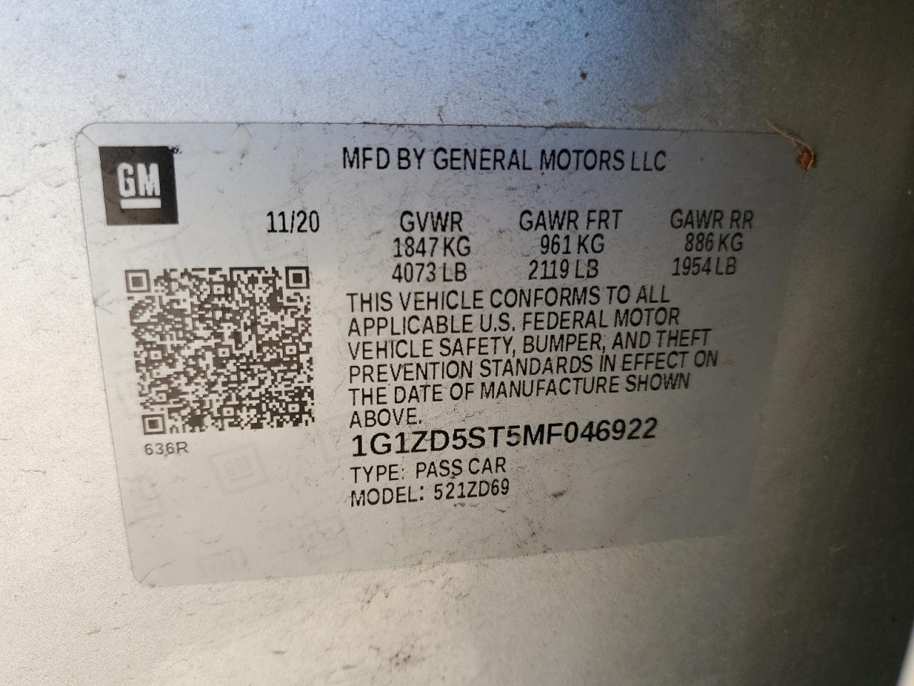 2021 Chevrolet Malibu - Image 14