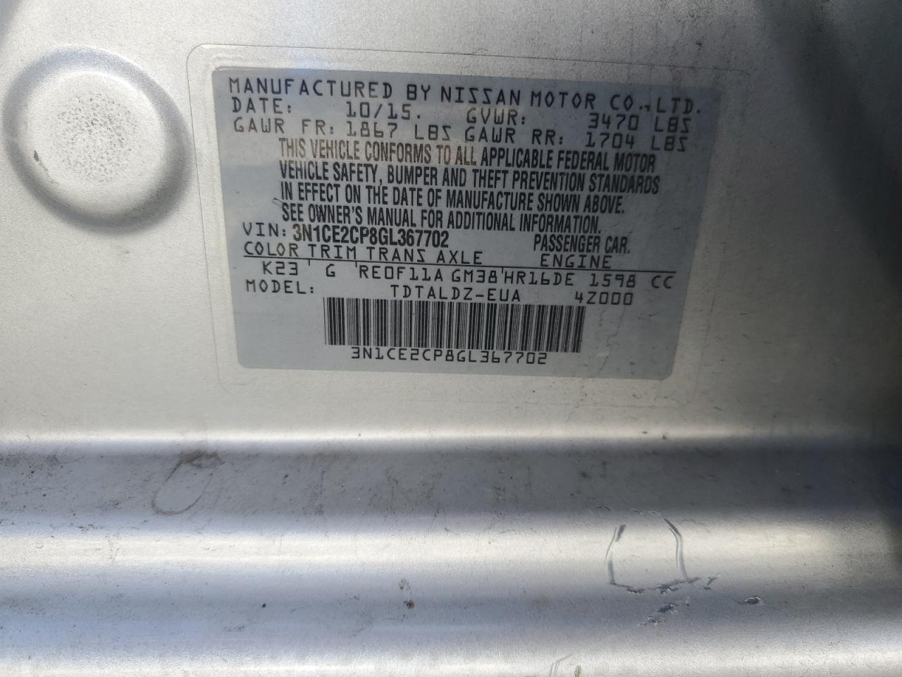 2016 Nissan Versa - Image 13
