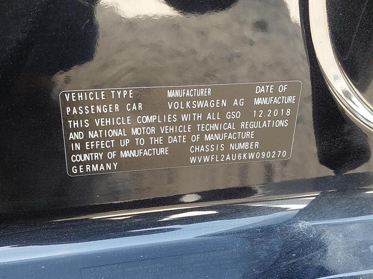 WVWFL2AU6KW090270 - 2019 Volkswagen E-golf Sel Premium - #44084425