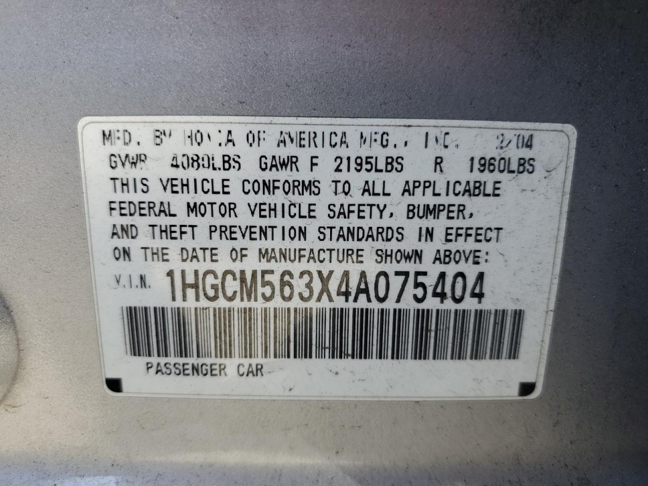 2004 Honda Accord - Image 12