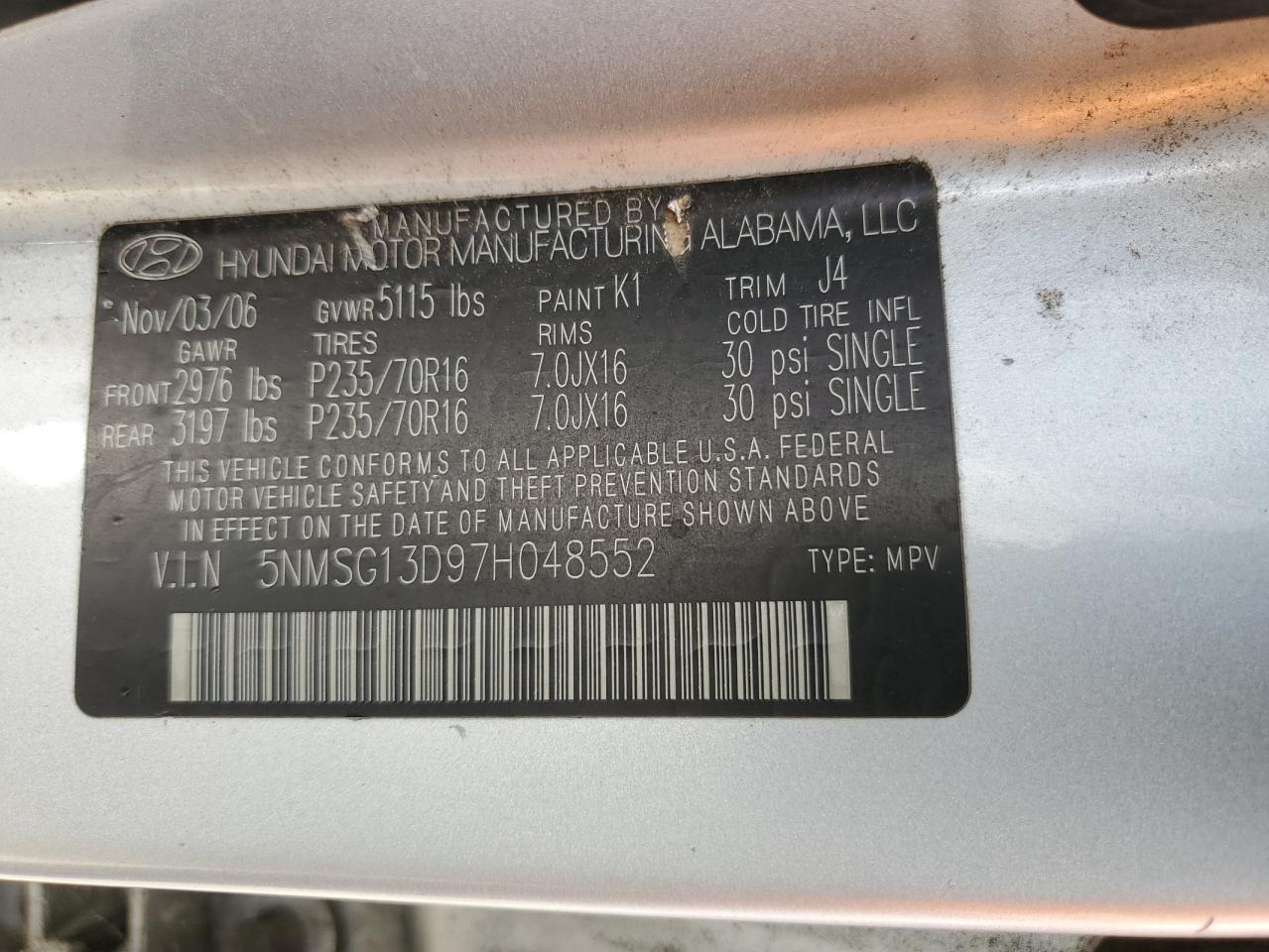 2007 Hyundai Santa Fe - Image 13