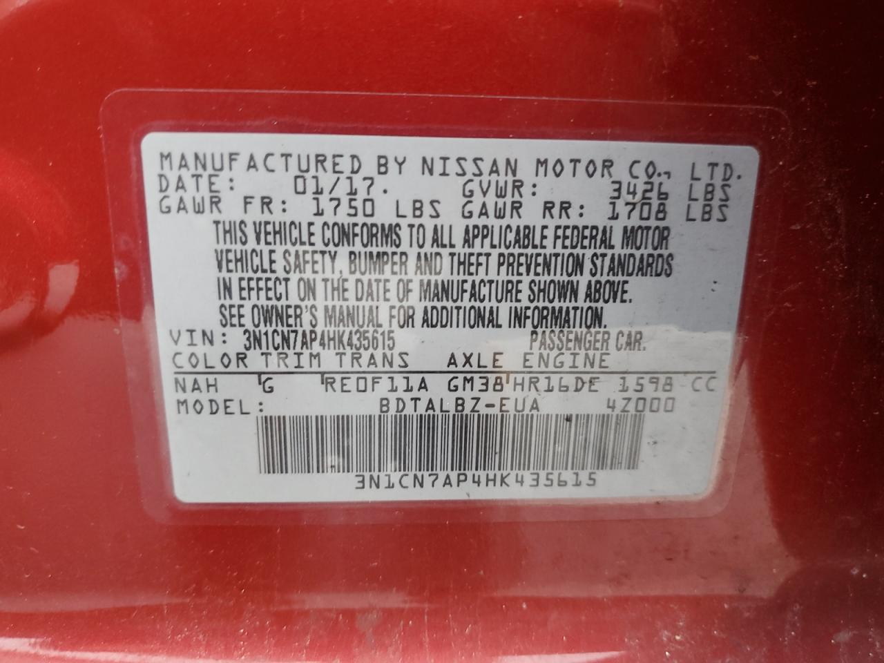 2017 Nissan Versa - Image 12