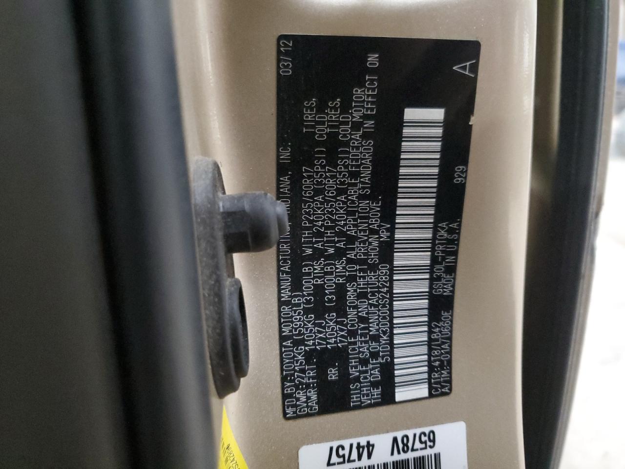2012 Toyota Sienna - Image 13