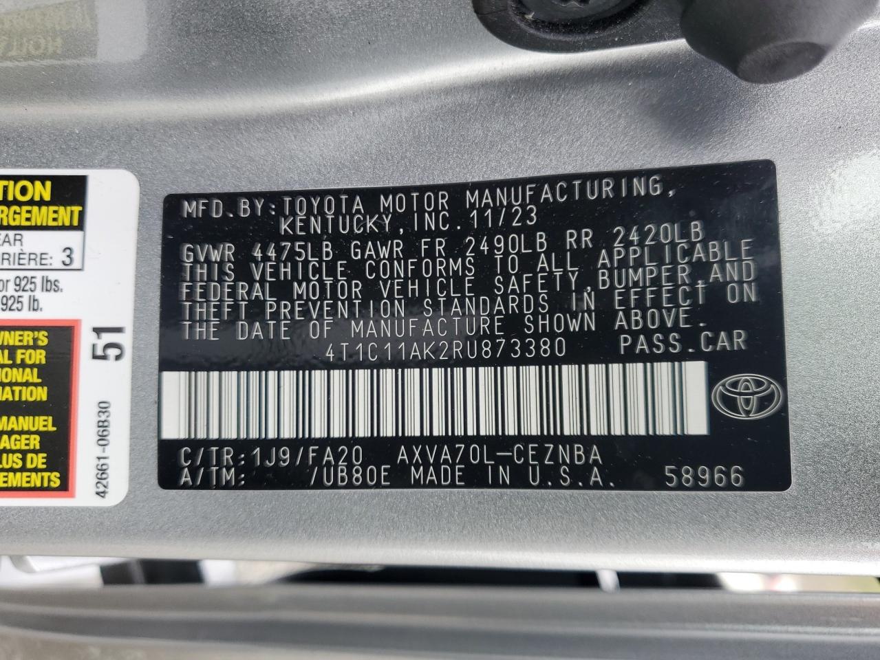 2024 Toyota Camry - Image 12