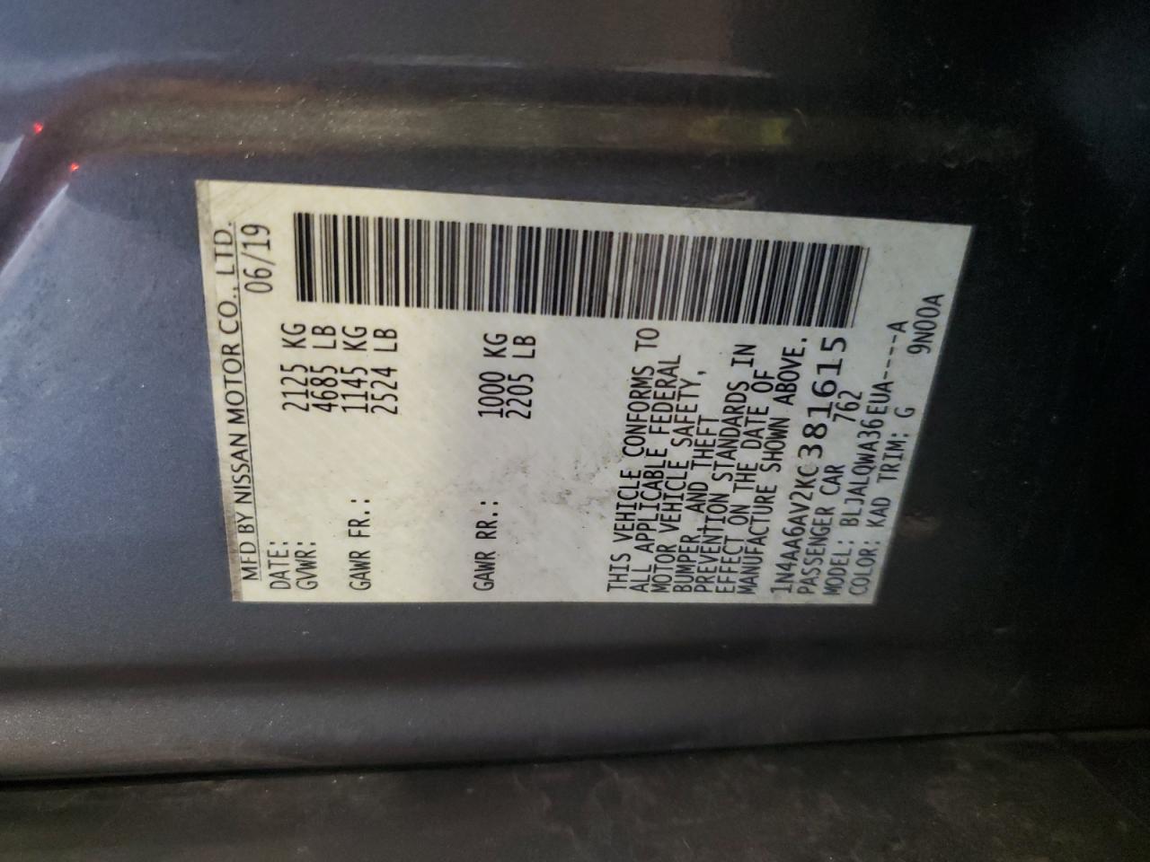 2019 Nissan Maxima - Image 12