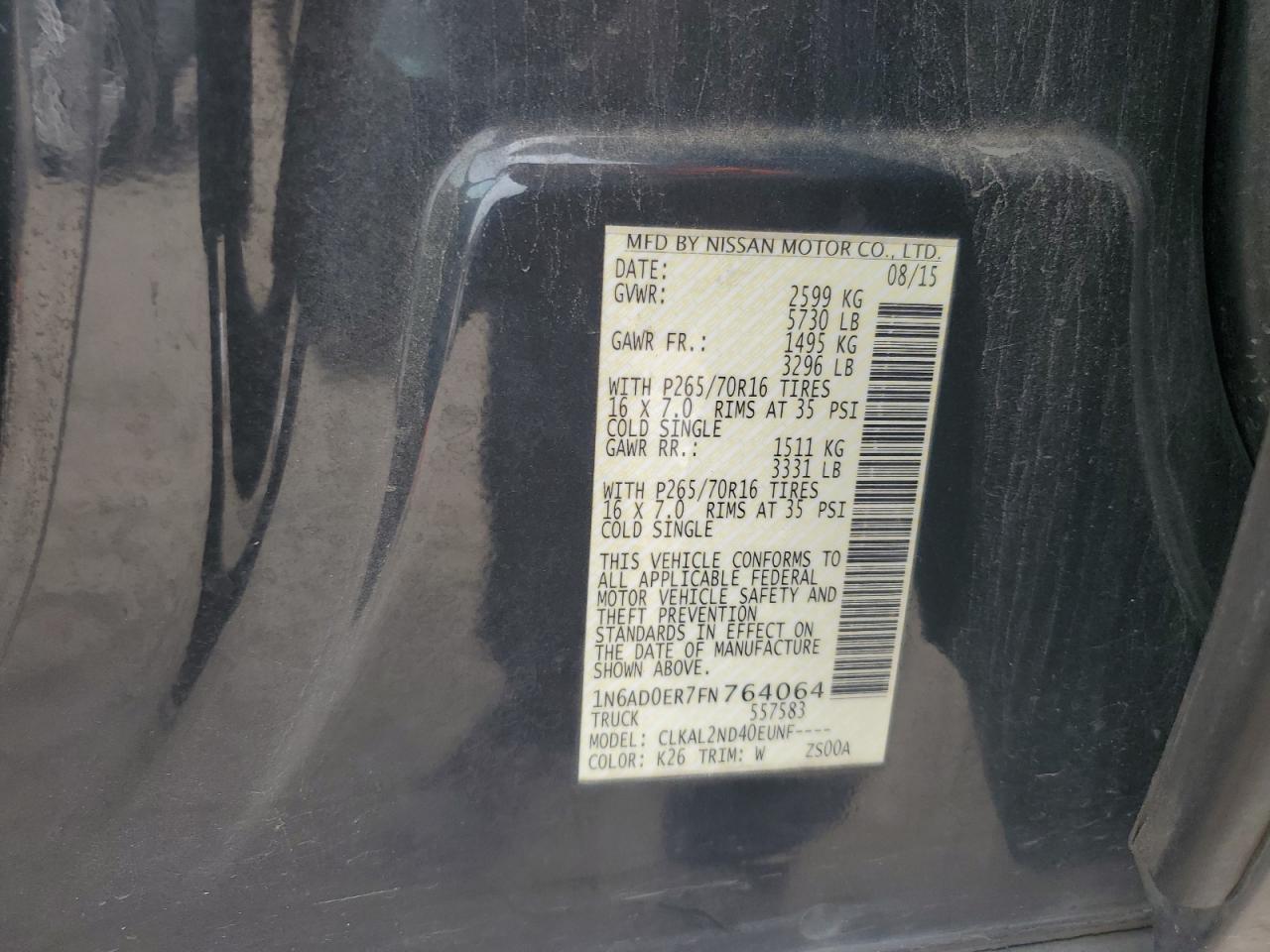 2015 Nissan Navara (Frontier) - Image 13