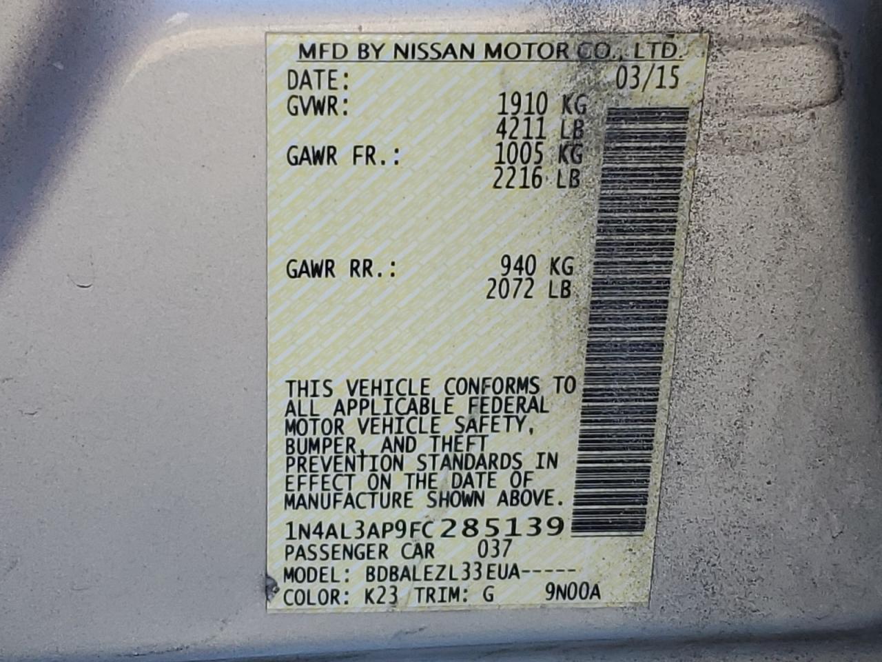 2015 Nissan Altima - Image 12