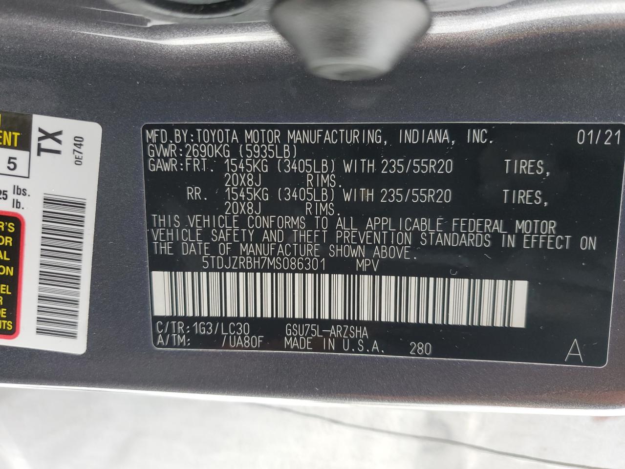 2021 Toyota Highlander - Image 15