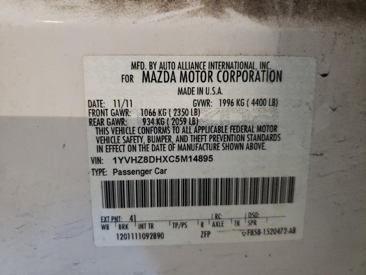 2012 Mazda 6 - Image 12