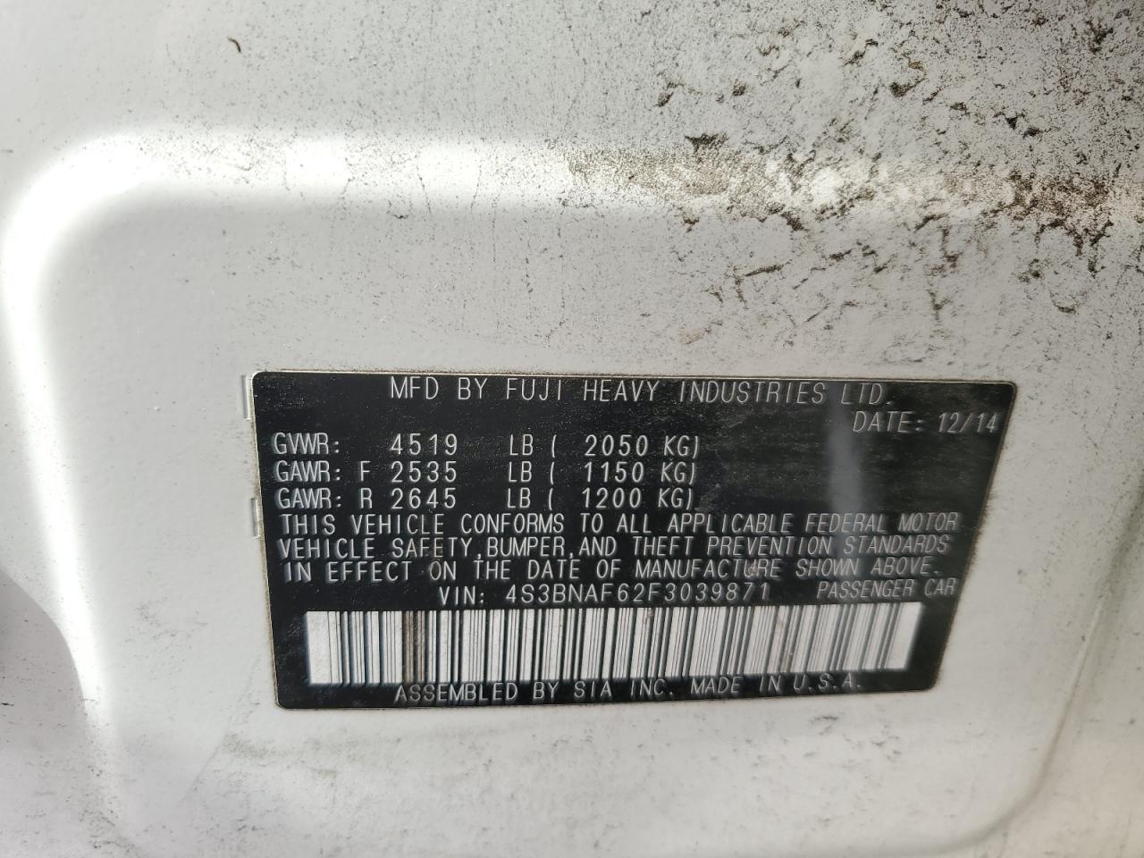 2015 Subaru Legacy - Image 12