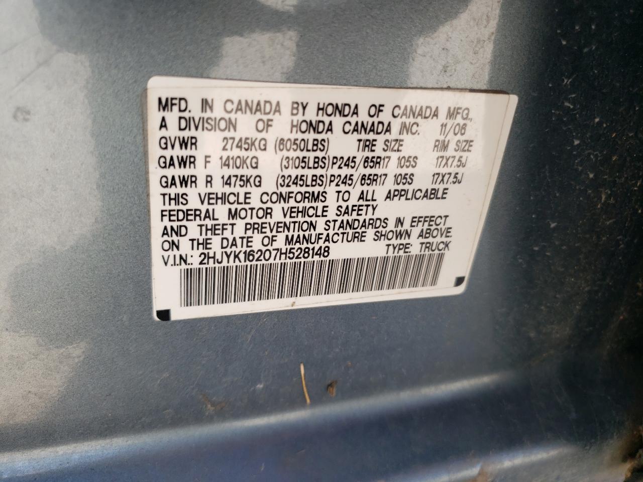 2007 Honda Ridgeline - Image 12