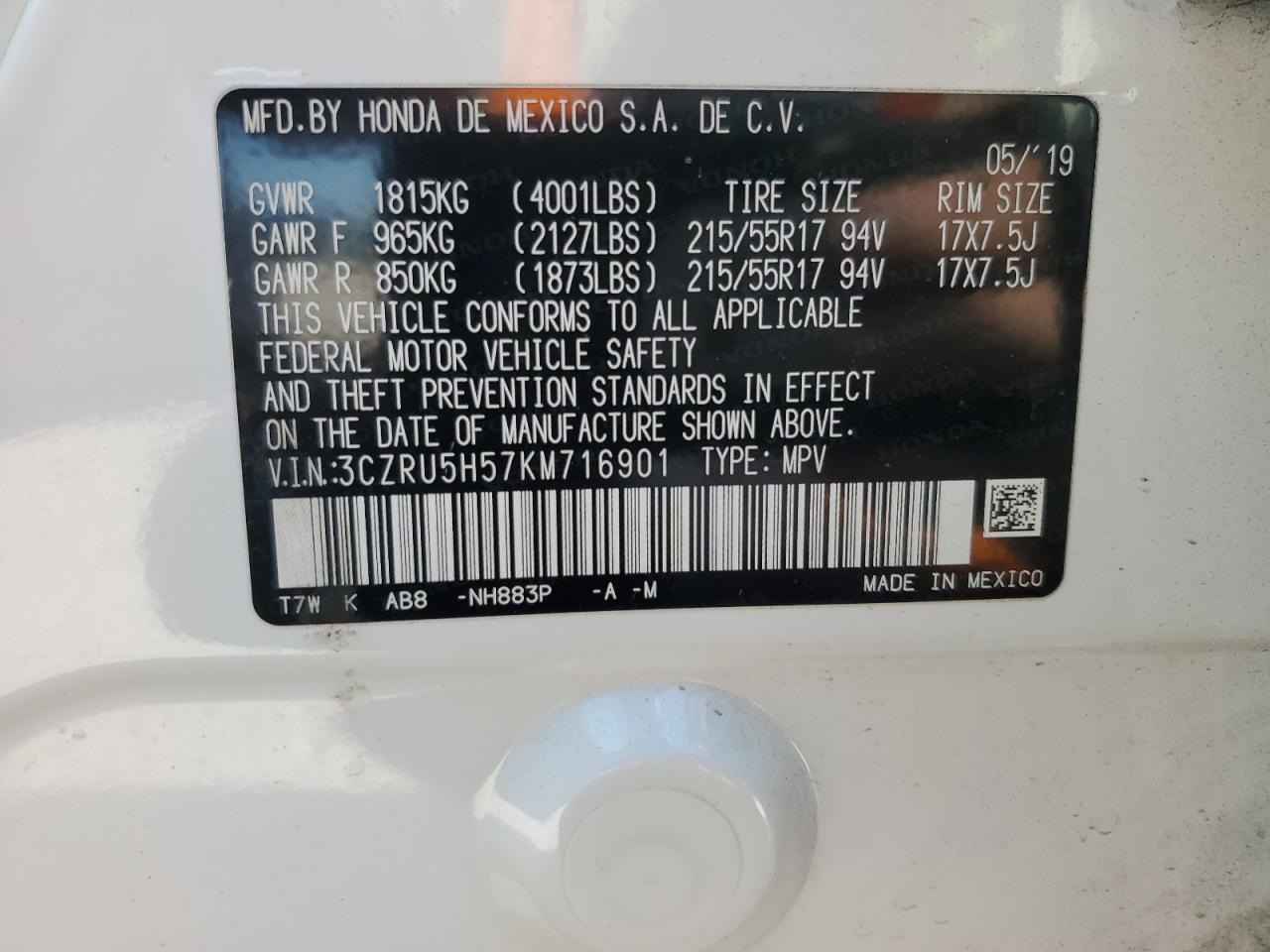 2019 Honda HR-V - Image 16