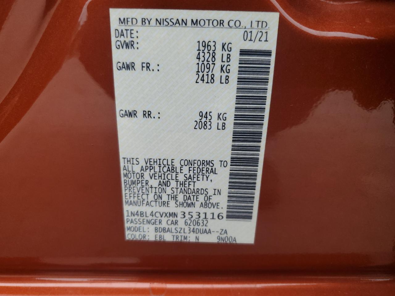 2021 Nissan Altima - Image 13