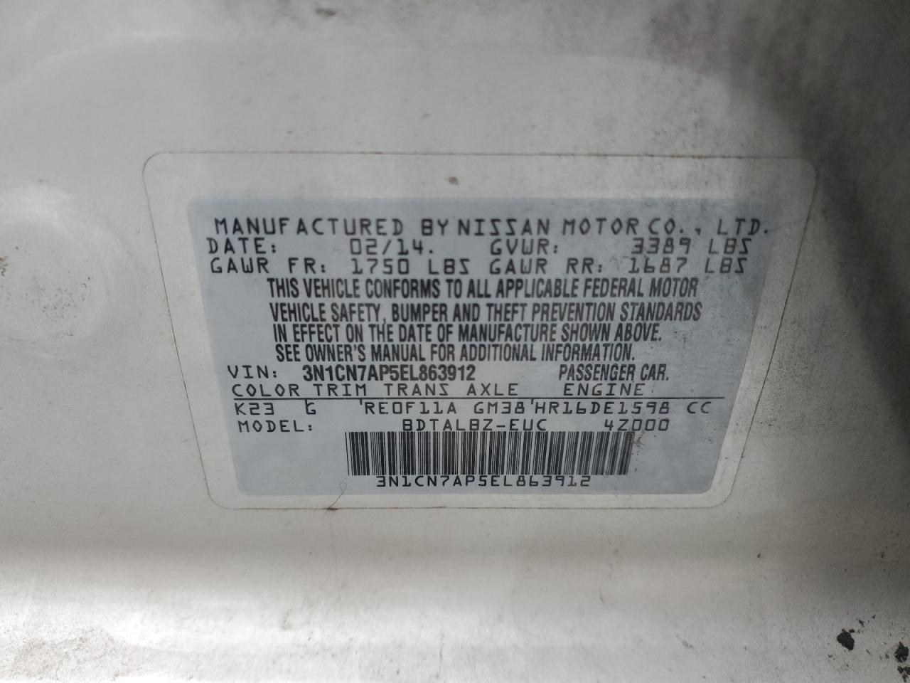 2014 Nissan Versa - Image 13