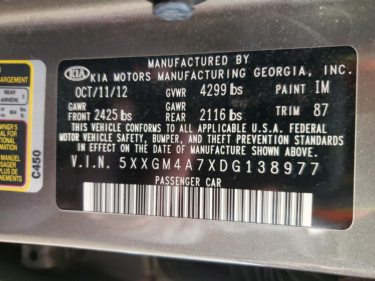 2013 Kia Optima - Image 12