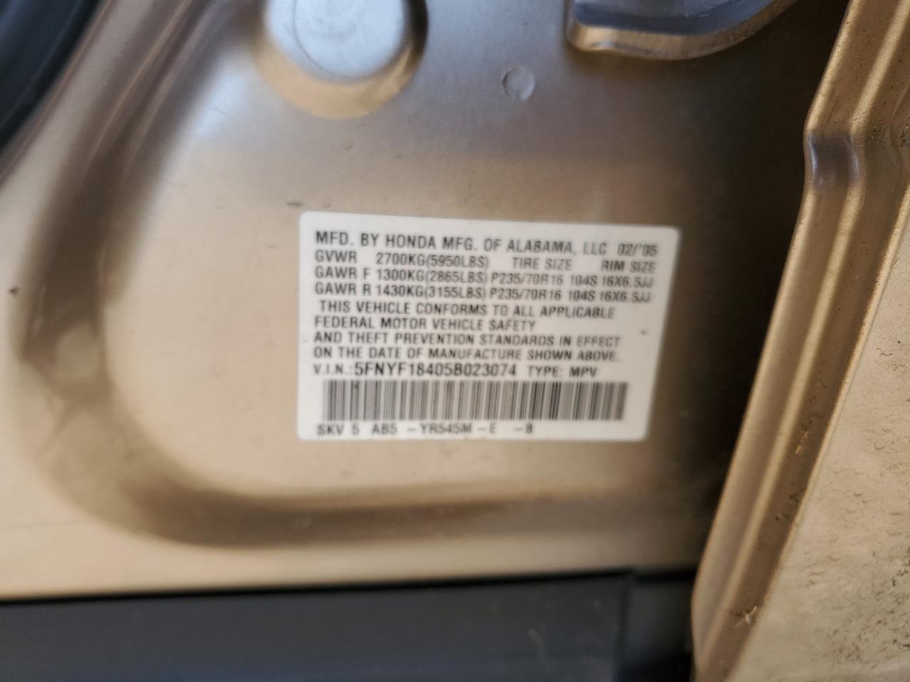 2005 Honda Pilot - Image 13