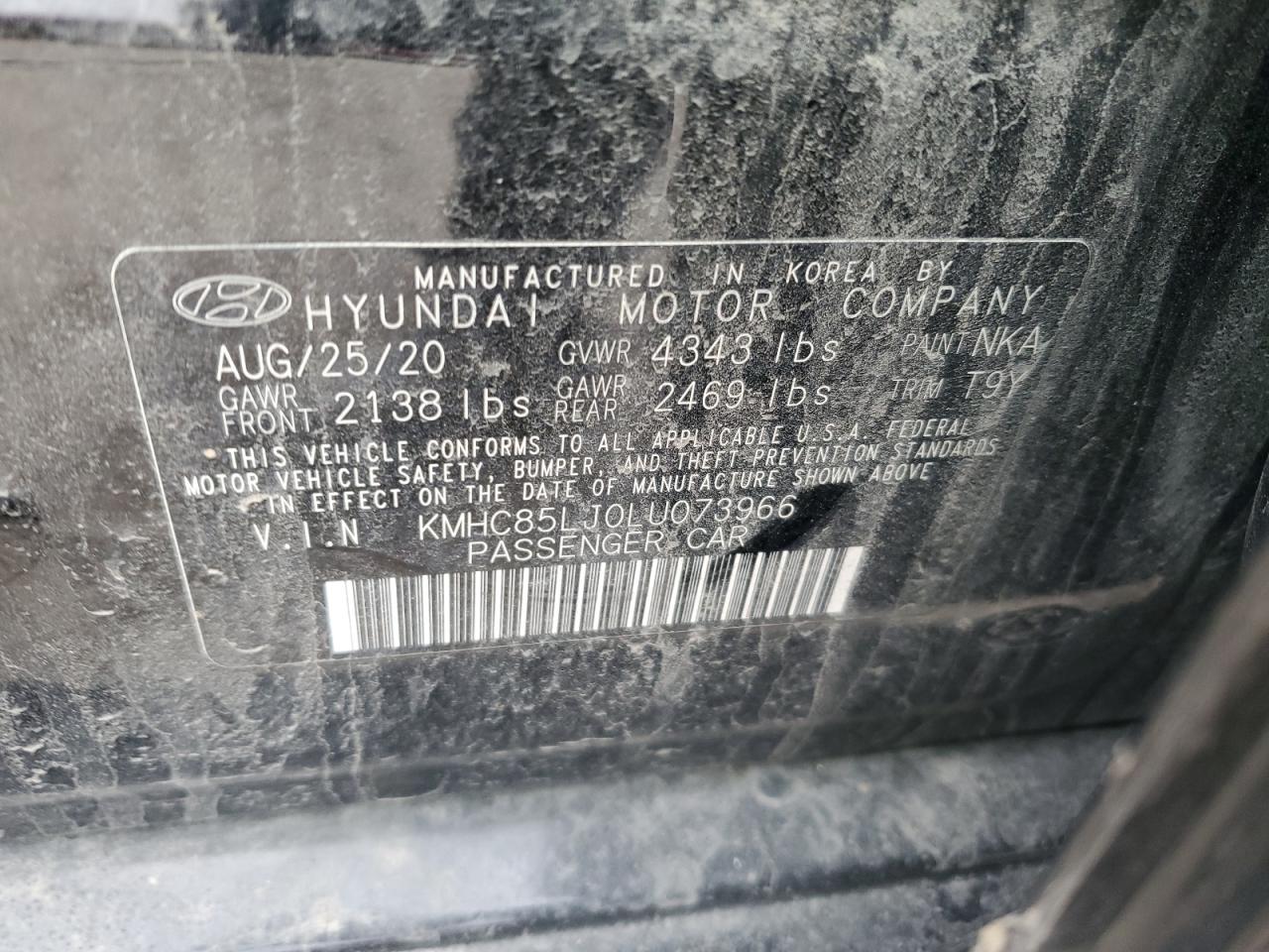 2020 Hyundai Ioniq Limited VIN: KMHC85LJ0LU073966 Lot: 44619755