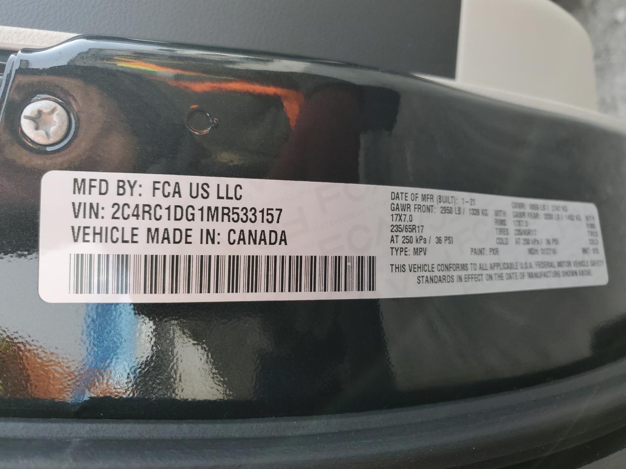 2021 Chrysler Voyager Lxi VIN: 2C4RC1DG1MR533157 Lot: 45547345