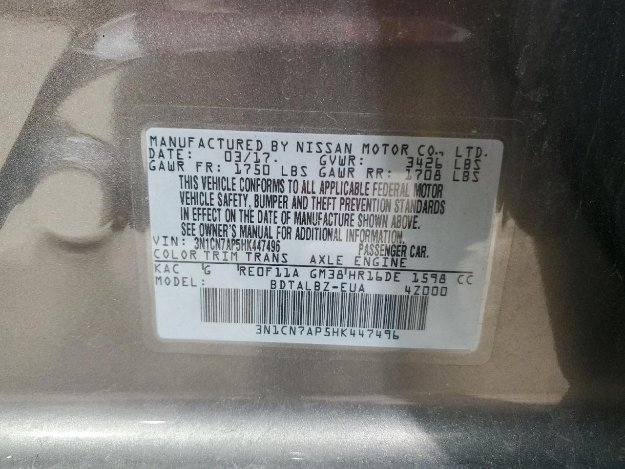 2017 Nissan Versa - Image 12
