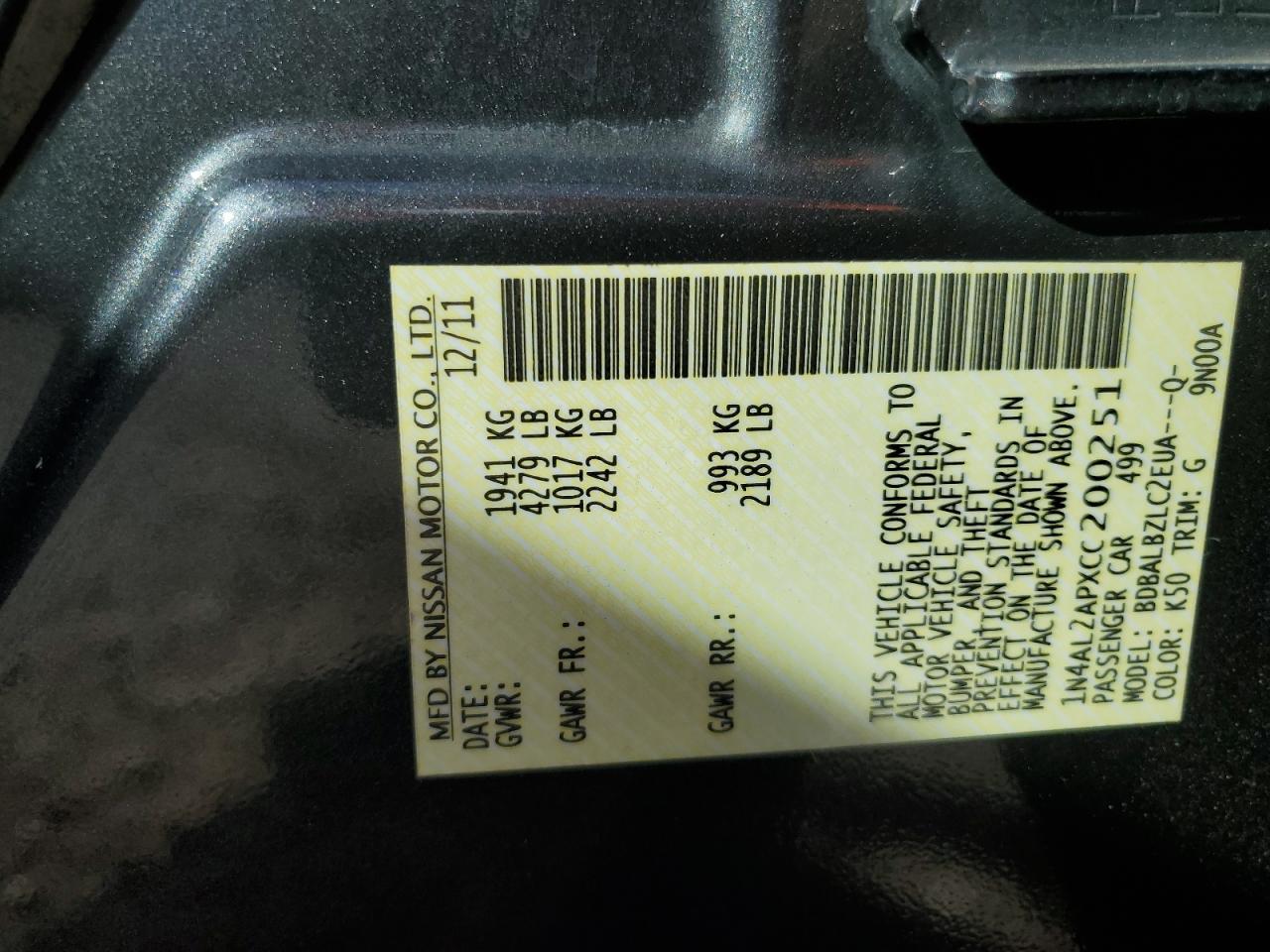 2012 Nissan Altima - Image 14