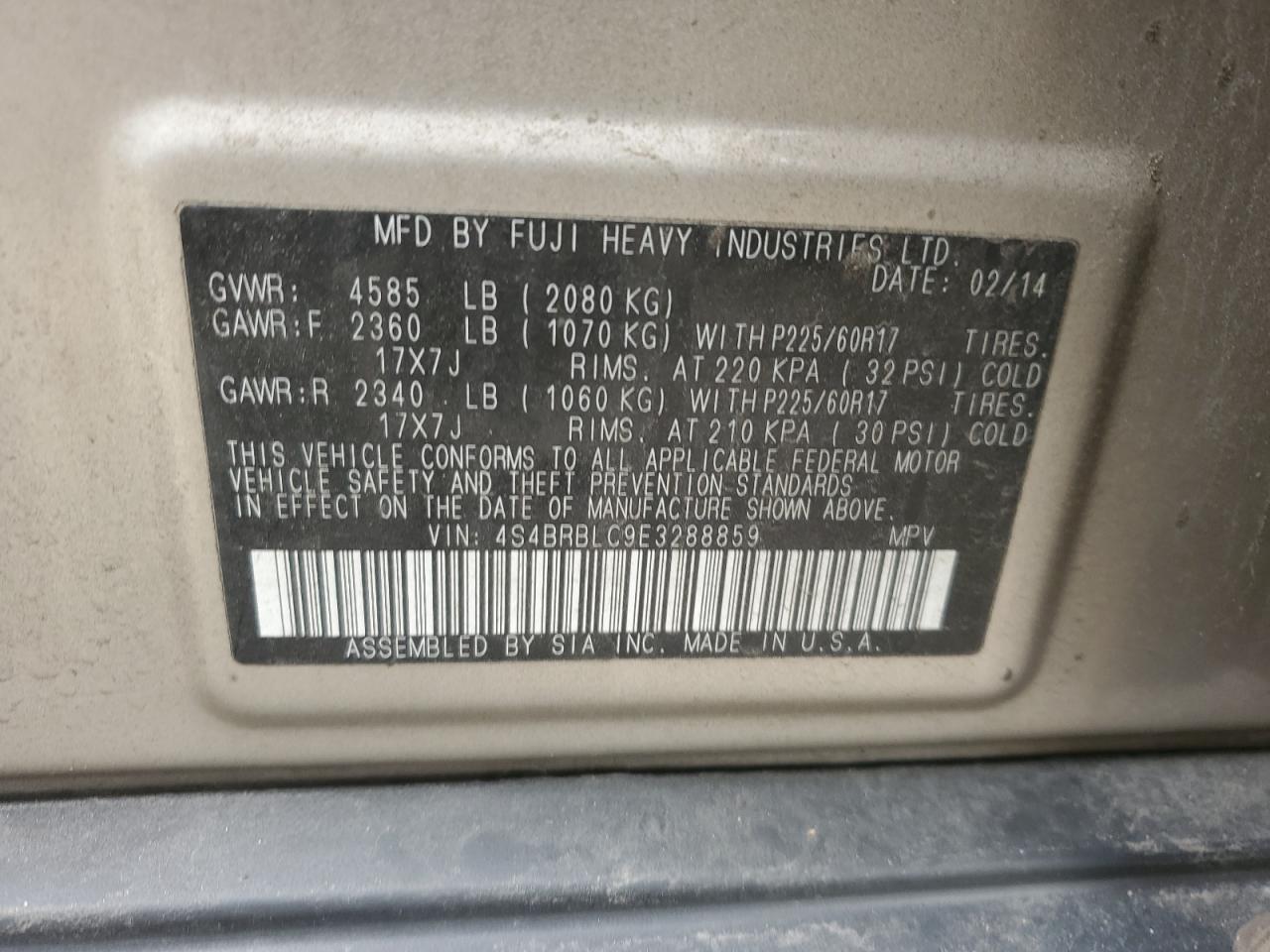 2014 Subaru Outback - Image 12